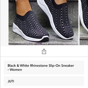 Sneakers - Rhinestone Black & White